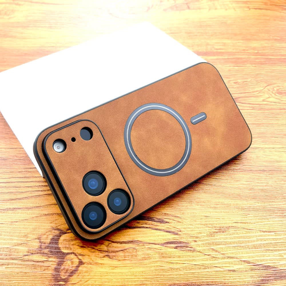 Men's Faux Leather MagSafe iPhone Case | Ben_11