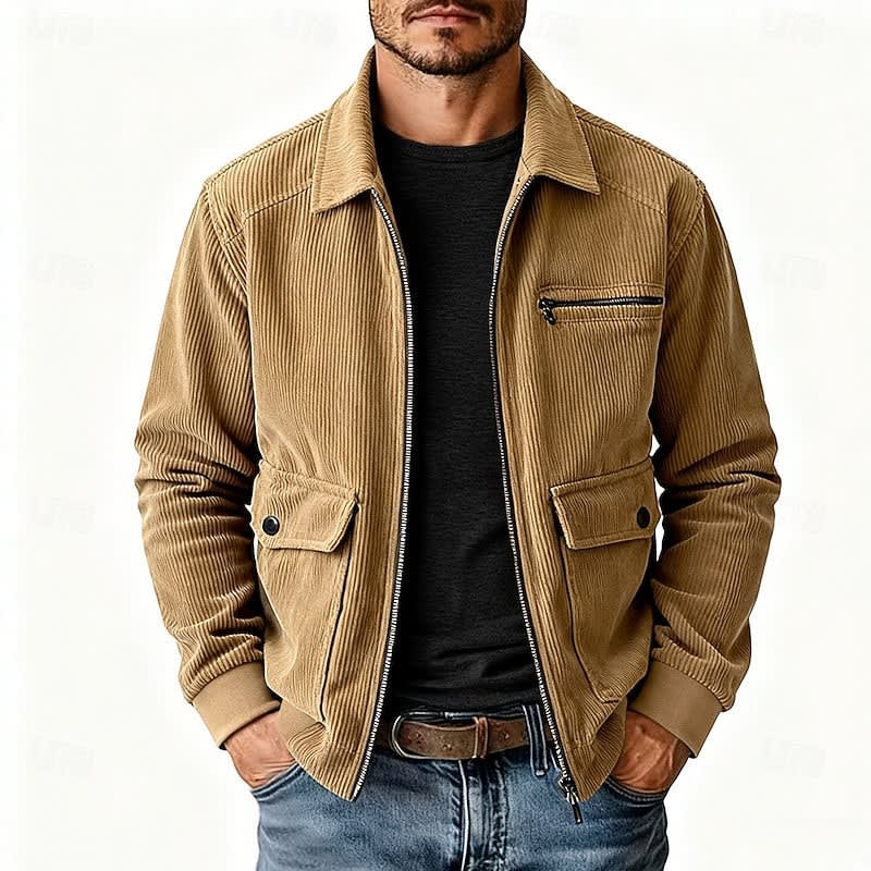 Men's Corduroy Zip-Up Jacket | Cillian_1