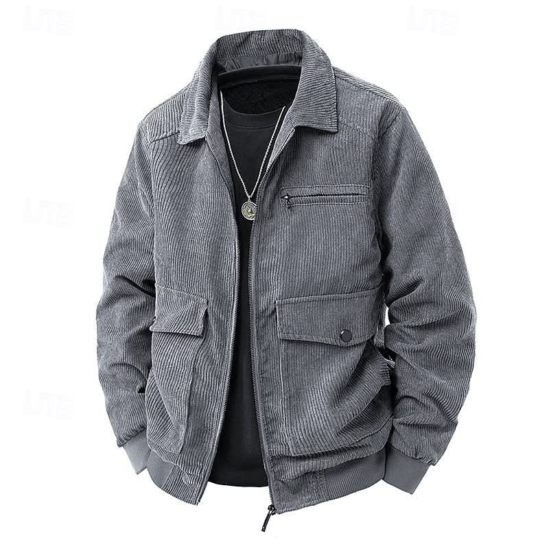 Men's Corduroy Zip-Up Jacket | Cillian_4