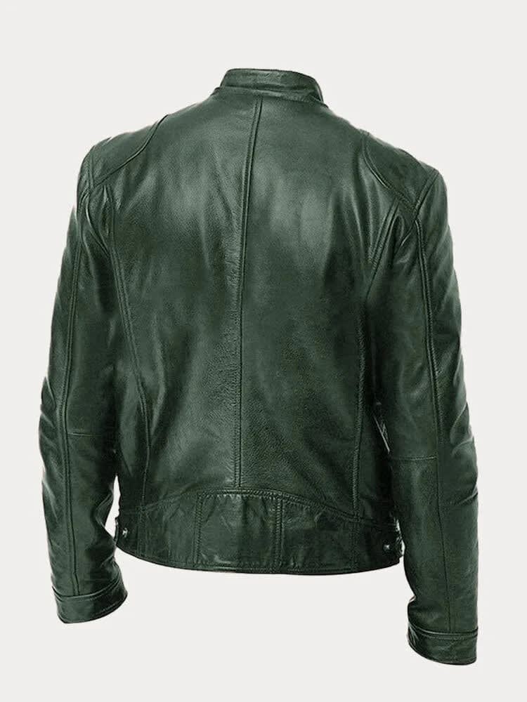 Men's Faux Leather Biker Jacket | Blaise_12