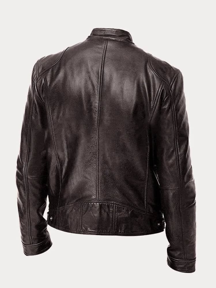 Men's Faux Leather Biker Jacket | Blaise_14