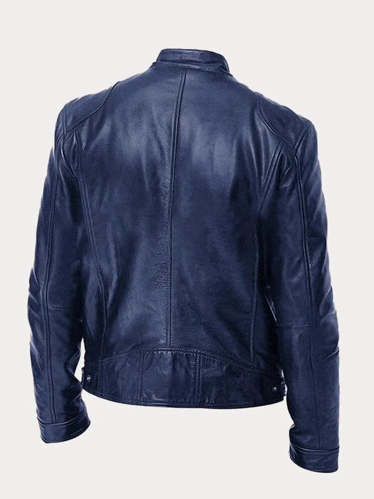 Men's Faux Leather Biker Jacket | Blaise_15
