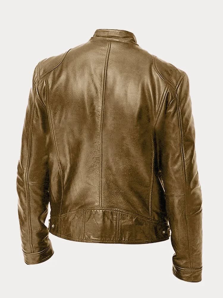 Men's Faux Leather Biker Jacket | Blaise_16