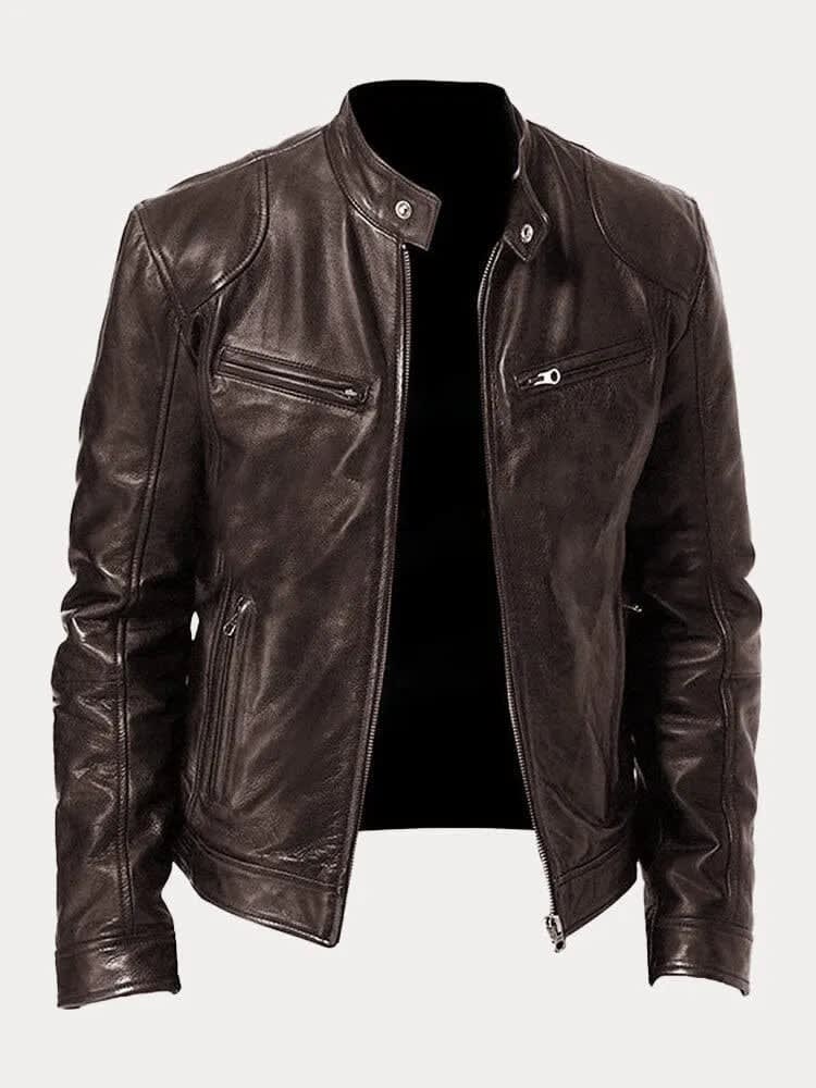 Men's Faux Leather Biker Jacket | Blaise_8