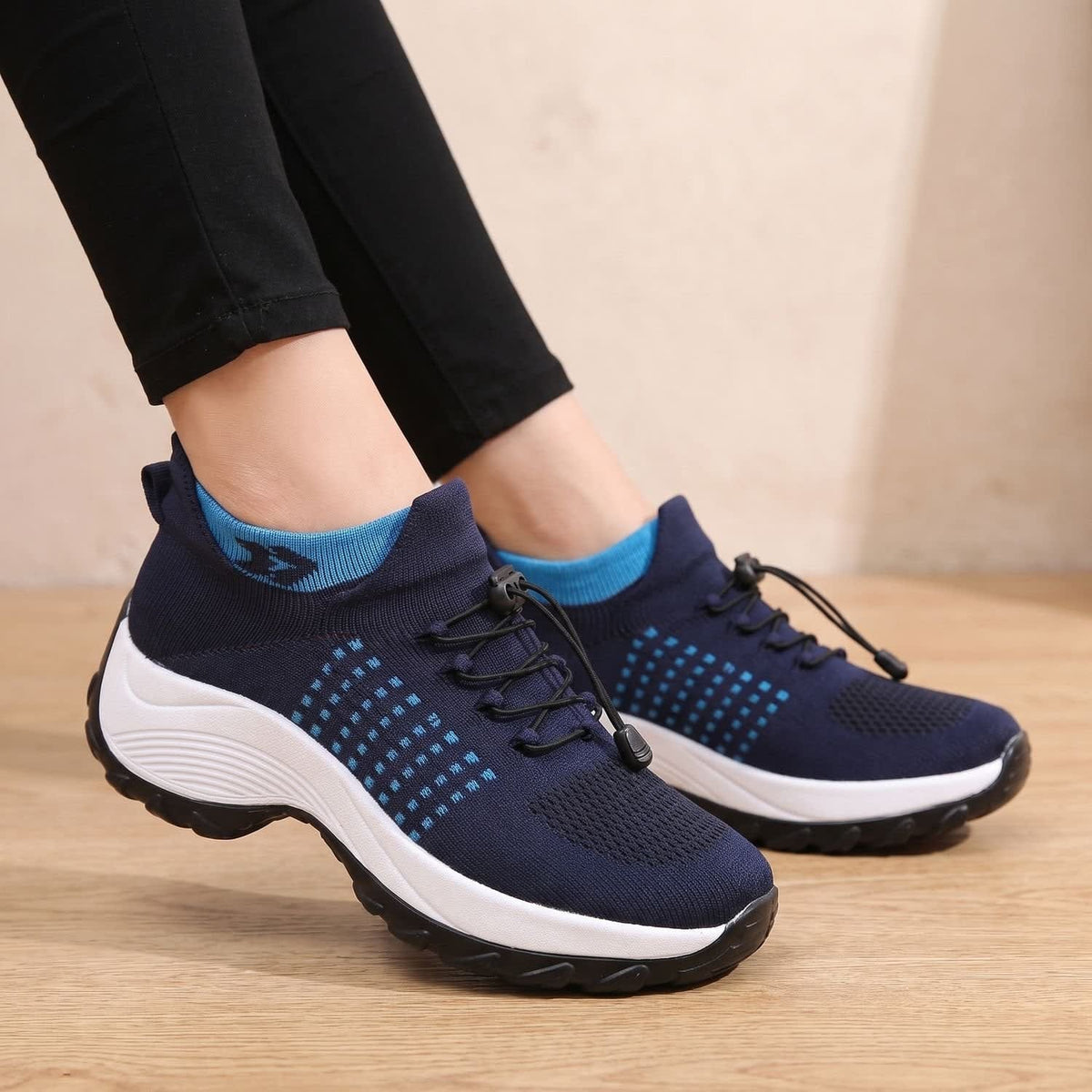 Women's Sock Knit Orthopedic Trainers | Alwena_9