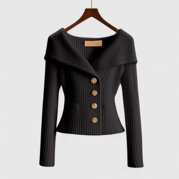 Women's Ribbed Knit Cardigan | Celina_8