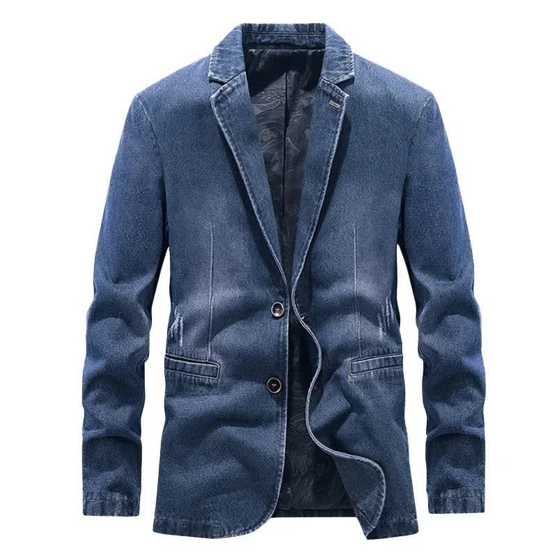 Men's Slim Fit Denim Blazer | Magnus_1