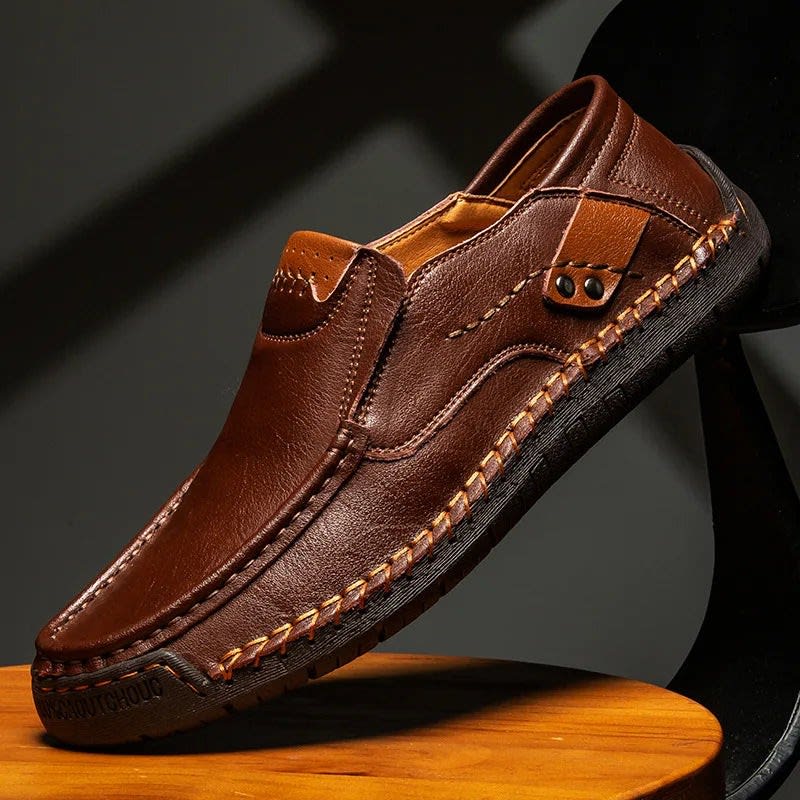 Men's Hand Stitched Leather Loafers | Reece_3