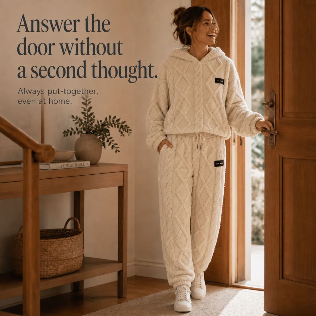 Women's Fleece Hoodie Jogger Lounge Set | Dolly_4