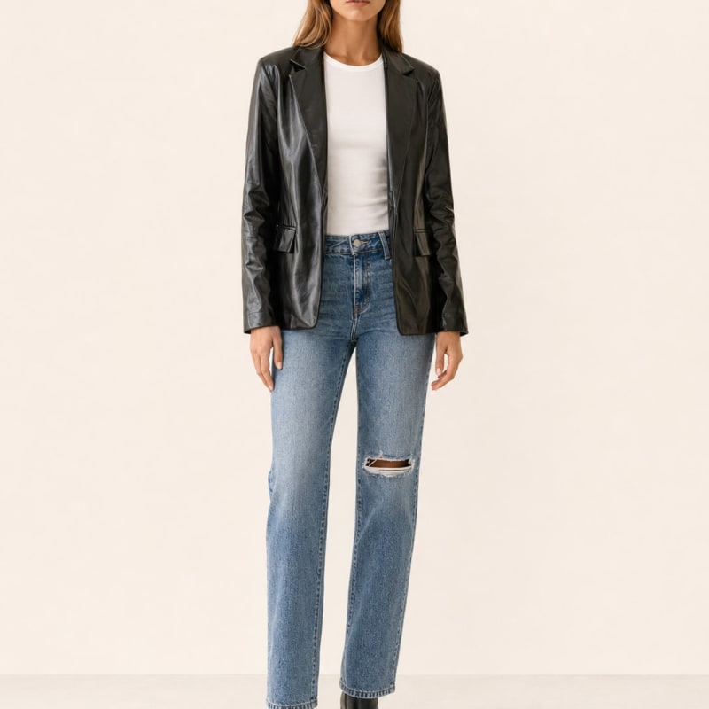 Women's Oversized Tailored Blazer with Notched Lapels | Sophia Lane_1