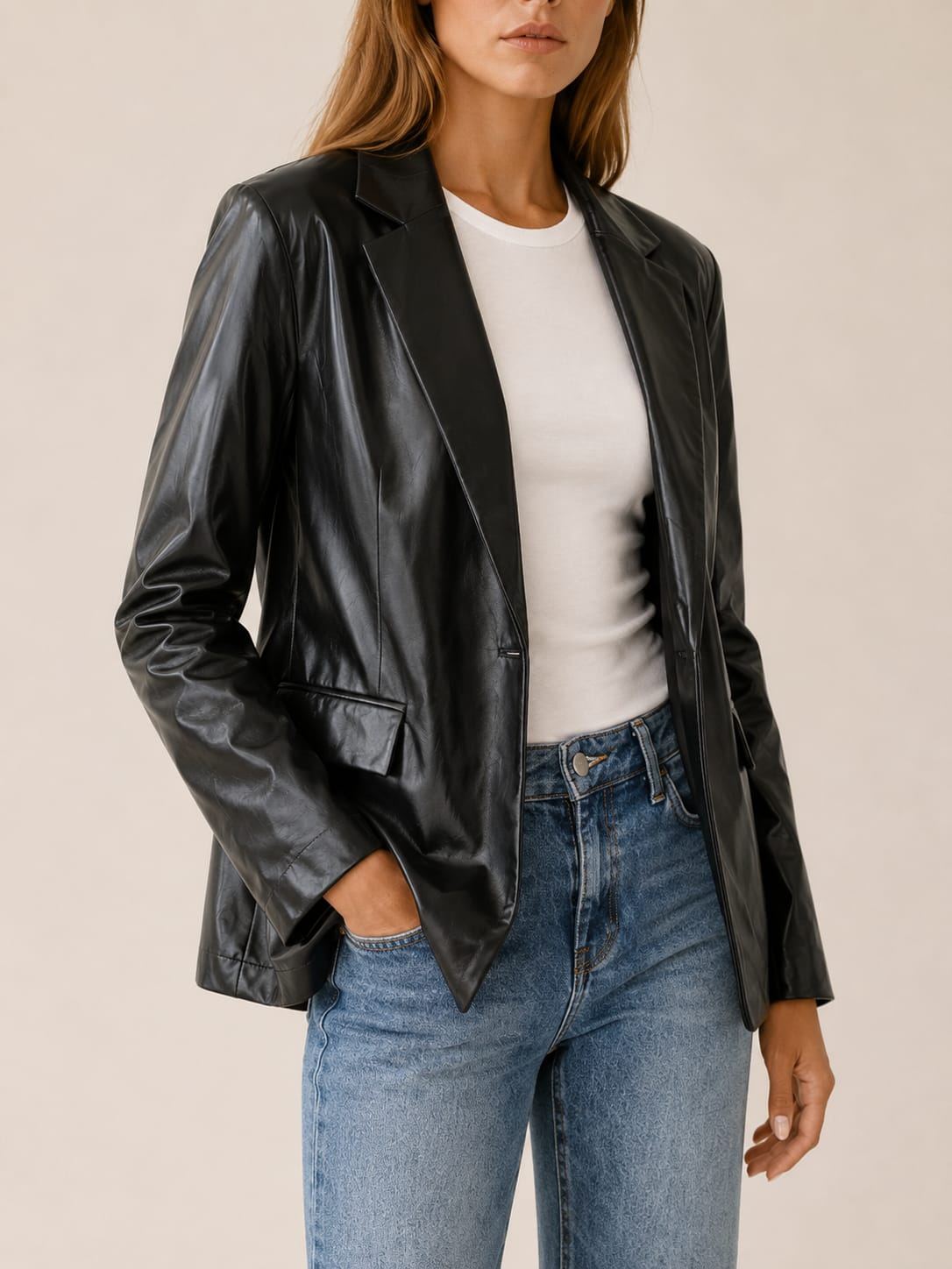 Women's Oversized Tailored Blazer with Notched Lapels | Sophia Lane_4