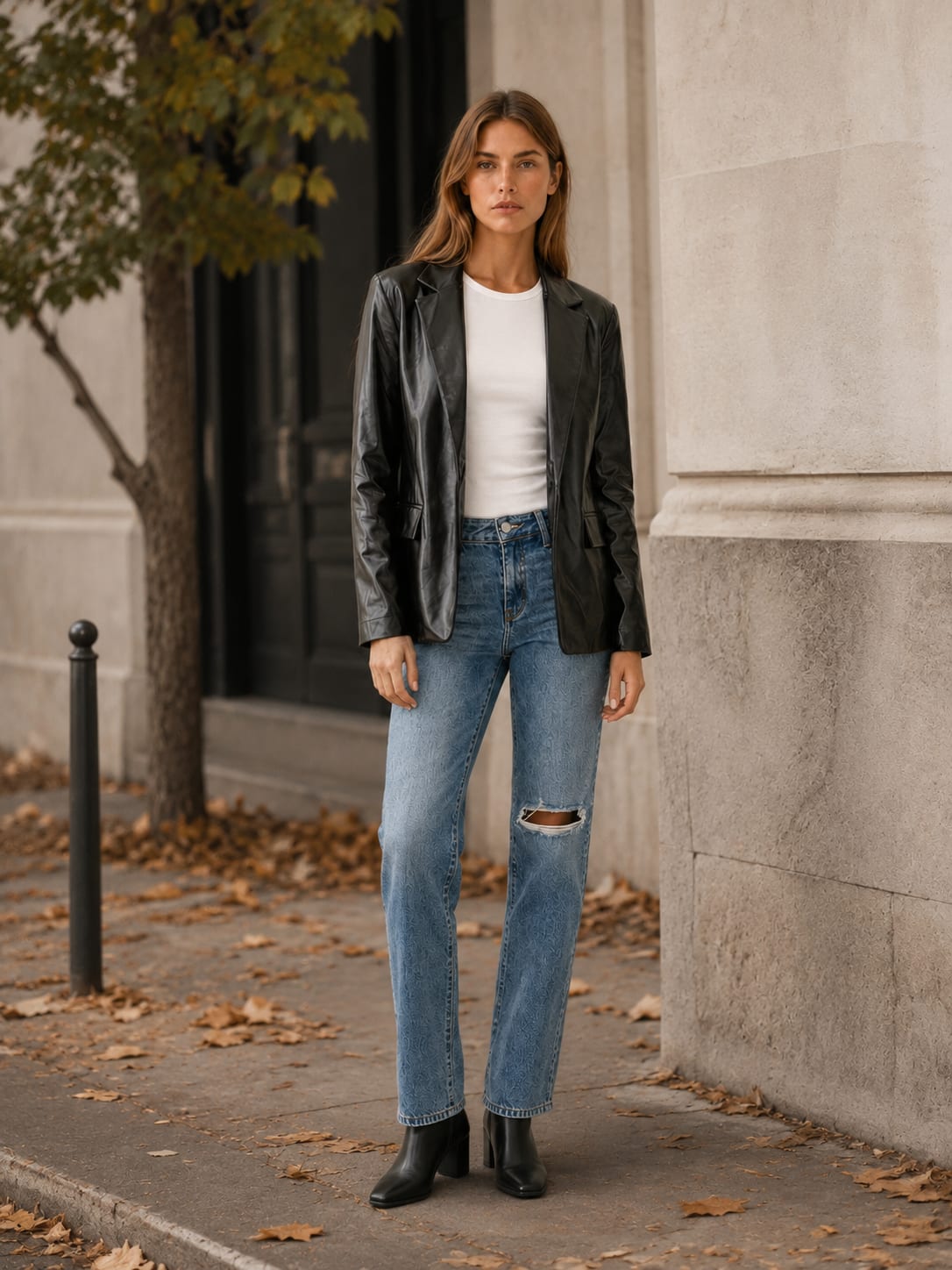 Women's Oversized Tailored Blazer with Notched Lapels | Sophia Lane_5