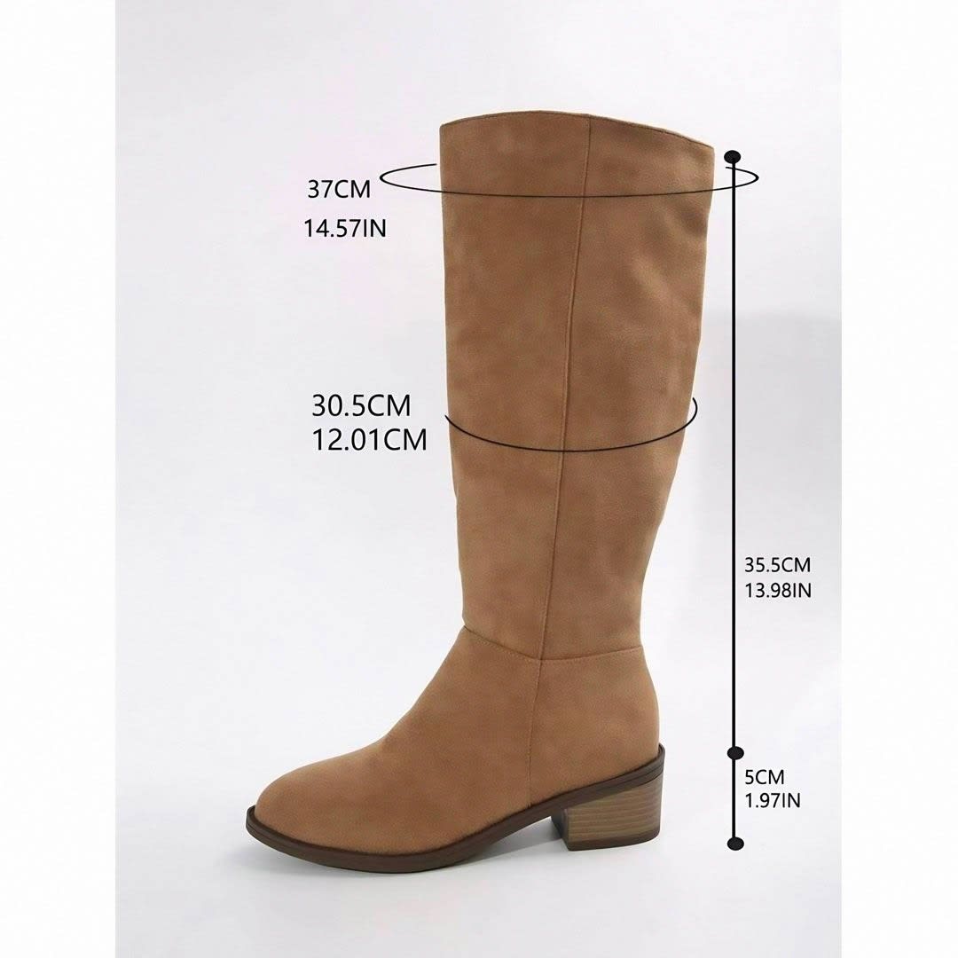 Women's Wide Calf Suede Knee High Boots | Diana_4