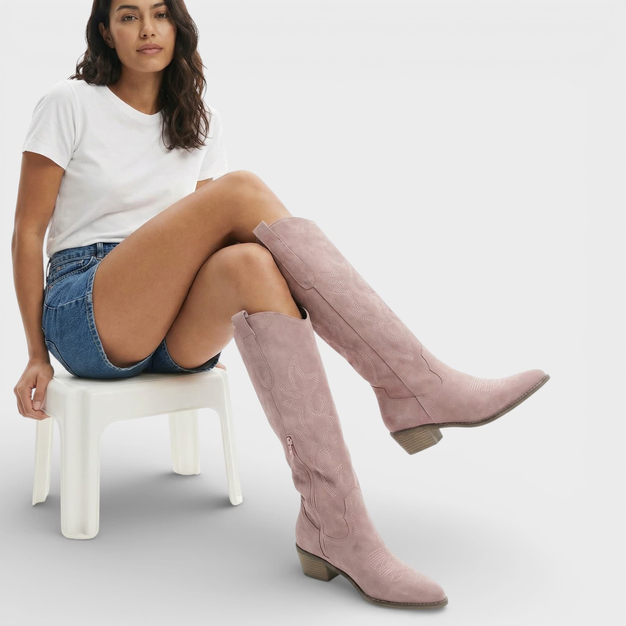 Women's Embroidered Knee-High Western Boots | Sydney_4
