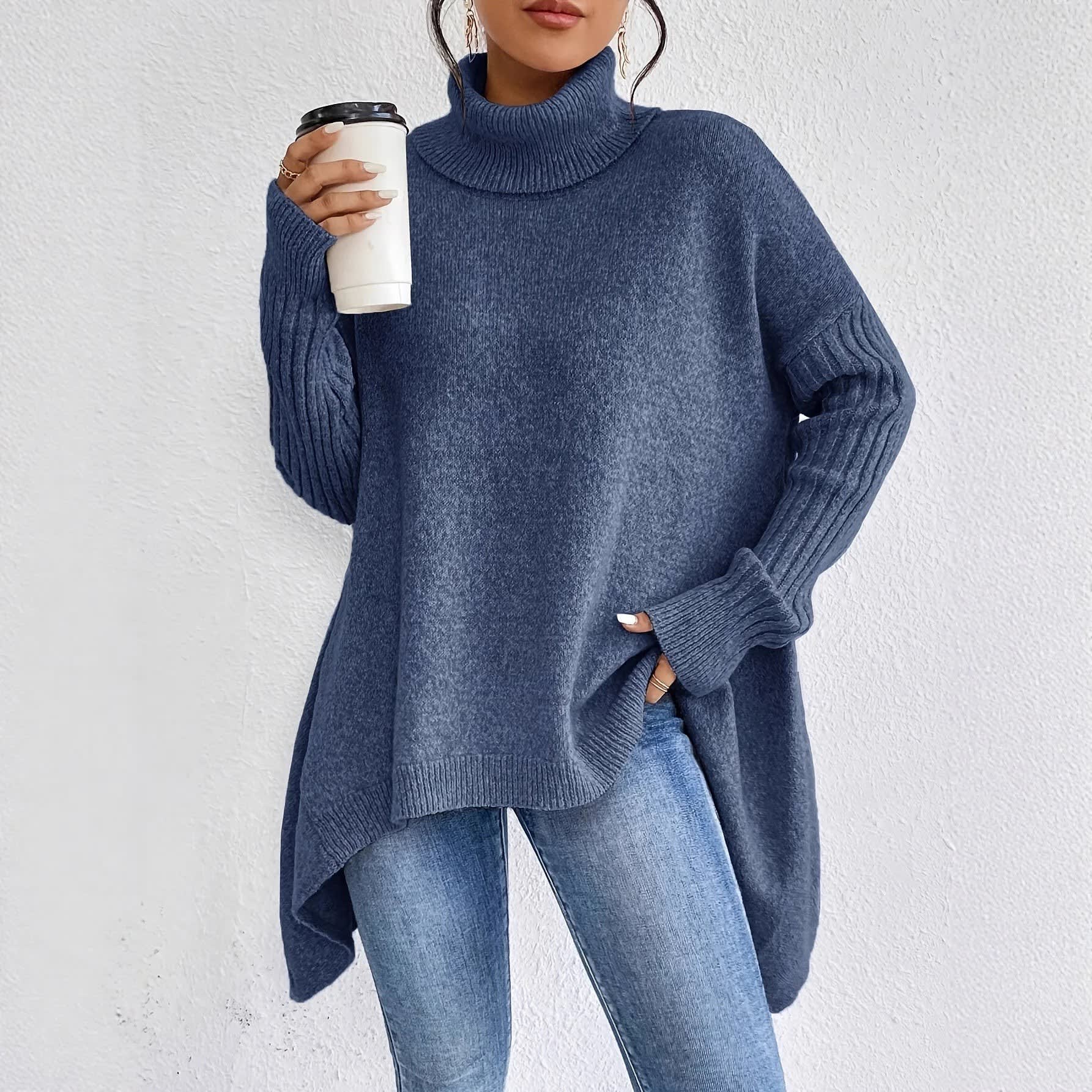 Women's Oversized Turtleneck Jumper | Gwenna_2