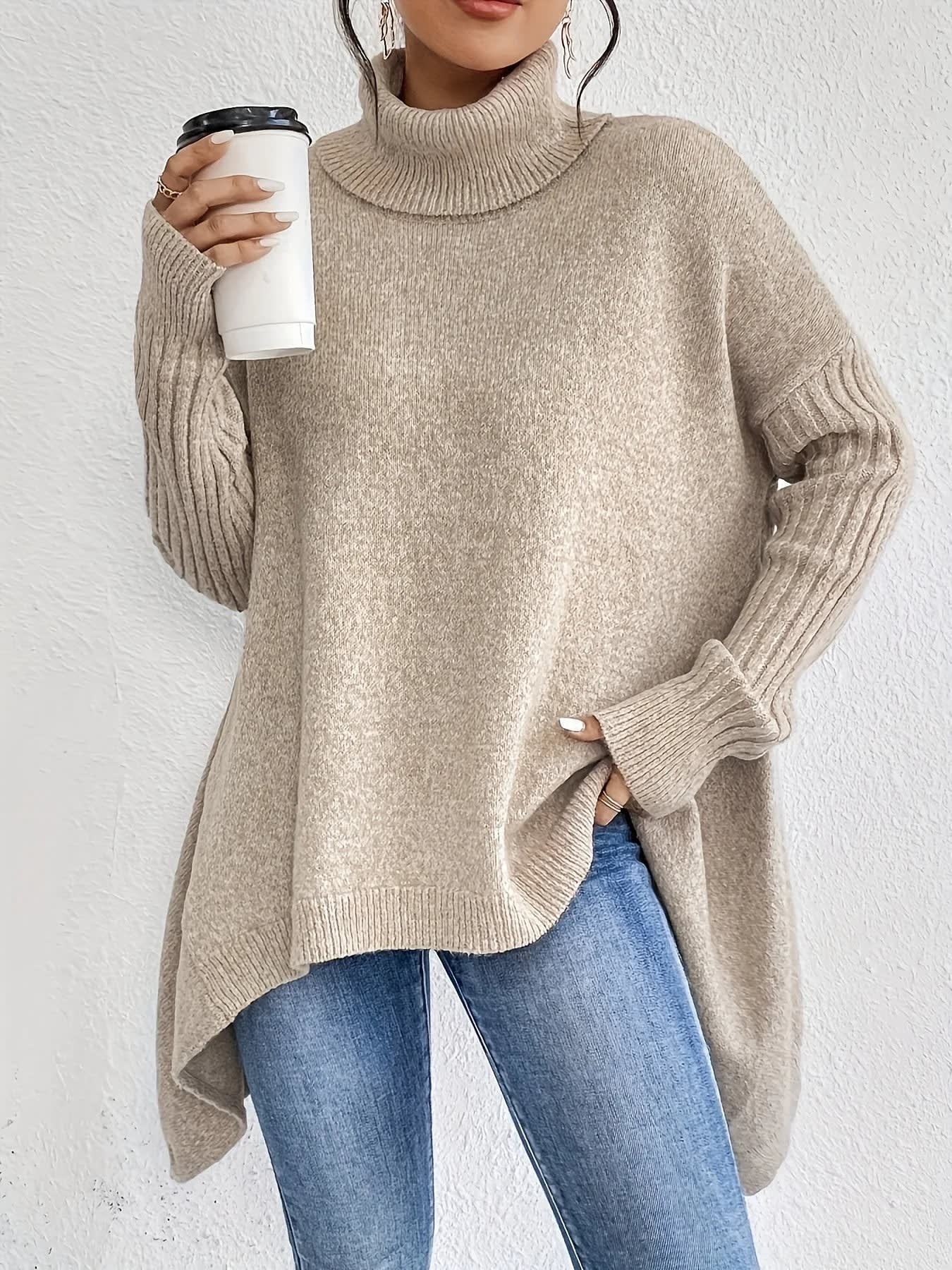 Women's Oversized Turtleneck Jumper | Gwenna_5