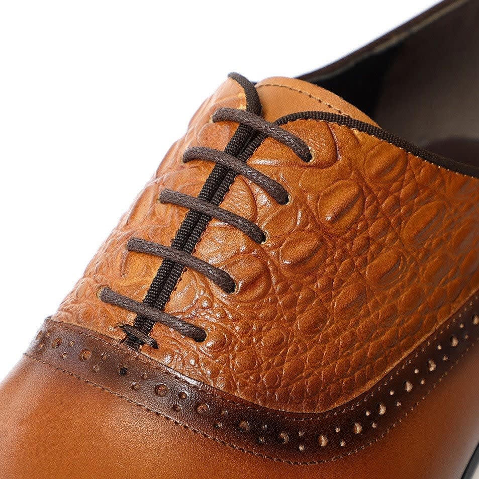 Men's Leather Lace-Up Oxford Shoes | Hubert_15