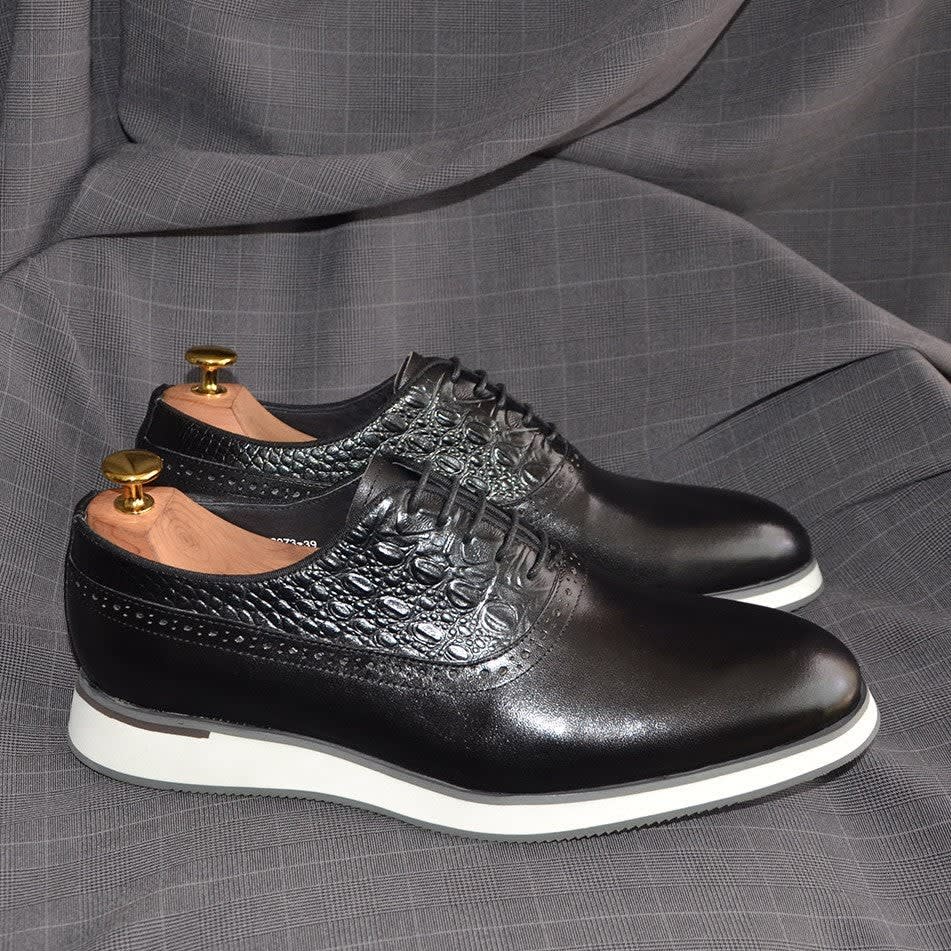Men's Leather Lace-Up Oxford Shoes | Hubert_20