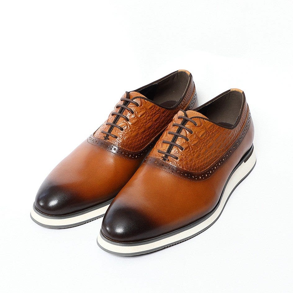 Men's Leather Lace-Up Oxford Shoes | Hubert_6