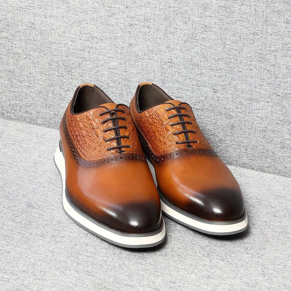 Men's Leather Lace-Up Oxford Shoes | Hubert_9