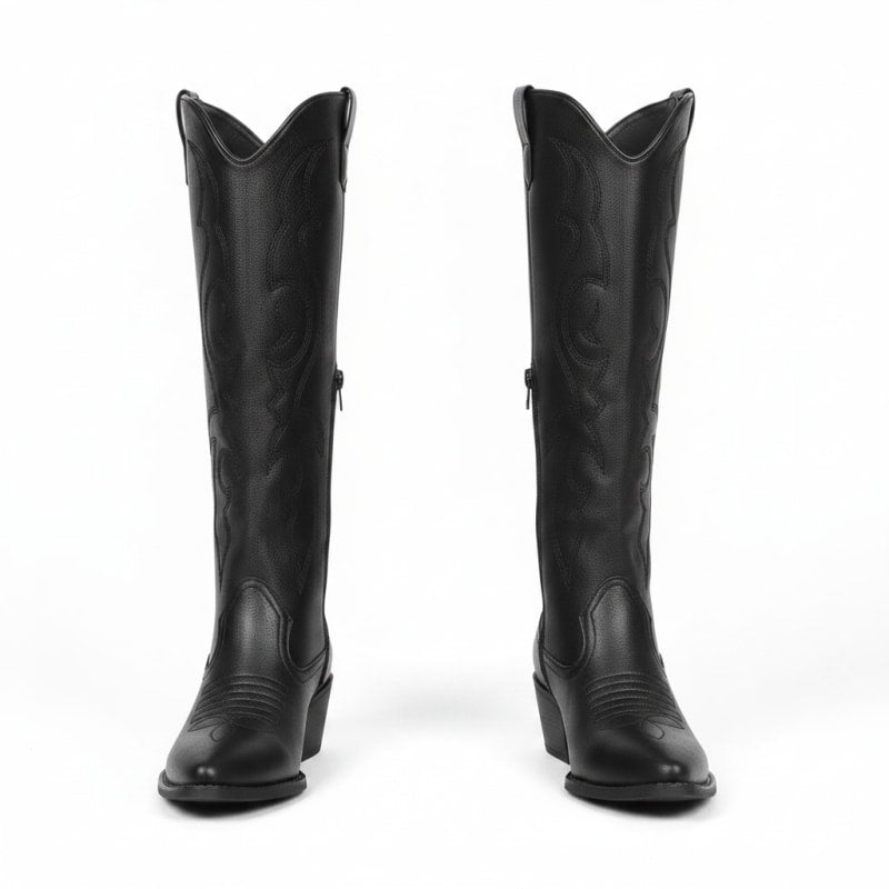 Women's Embroidered Leather Cowboy Boots | Enfys_1