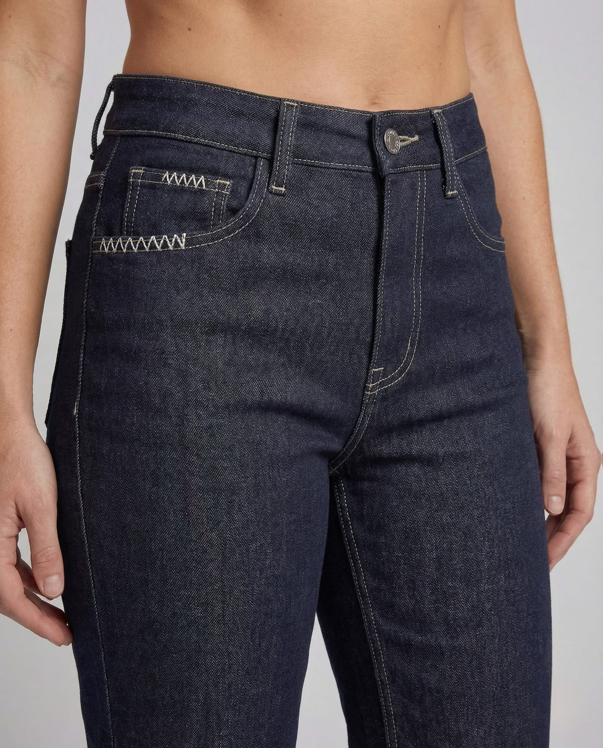 Women's Contrast Stitch Bootcut Jeans | Elizabeth_4