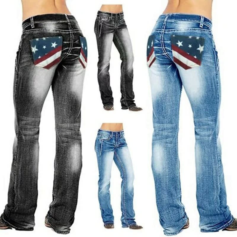 Women's Flag Pocket Bootcut Jeans | Lillian_9