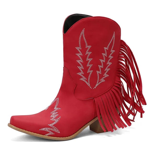 Women's Fringe Western Cowboy Boots | Heloise_9
