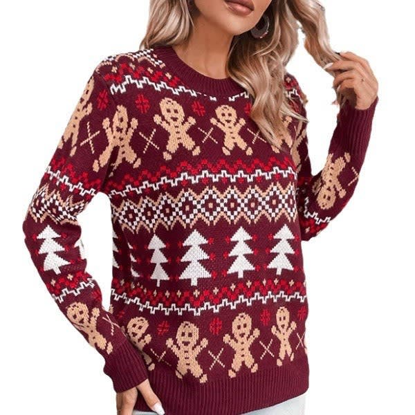 Women's Gingerbread Fair Isle Christmas Jumper | Rhiannon_5