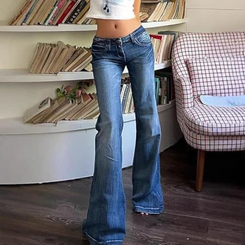 Women's Low Rise Flared Jeans | Rosalind_1