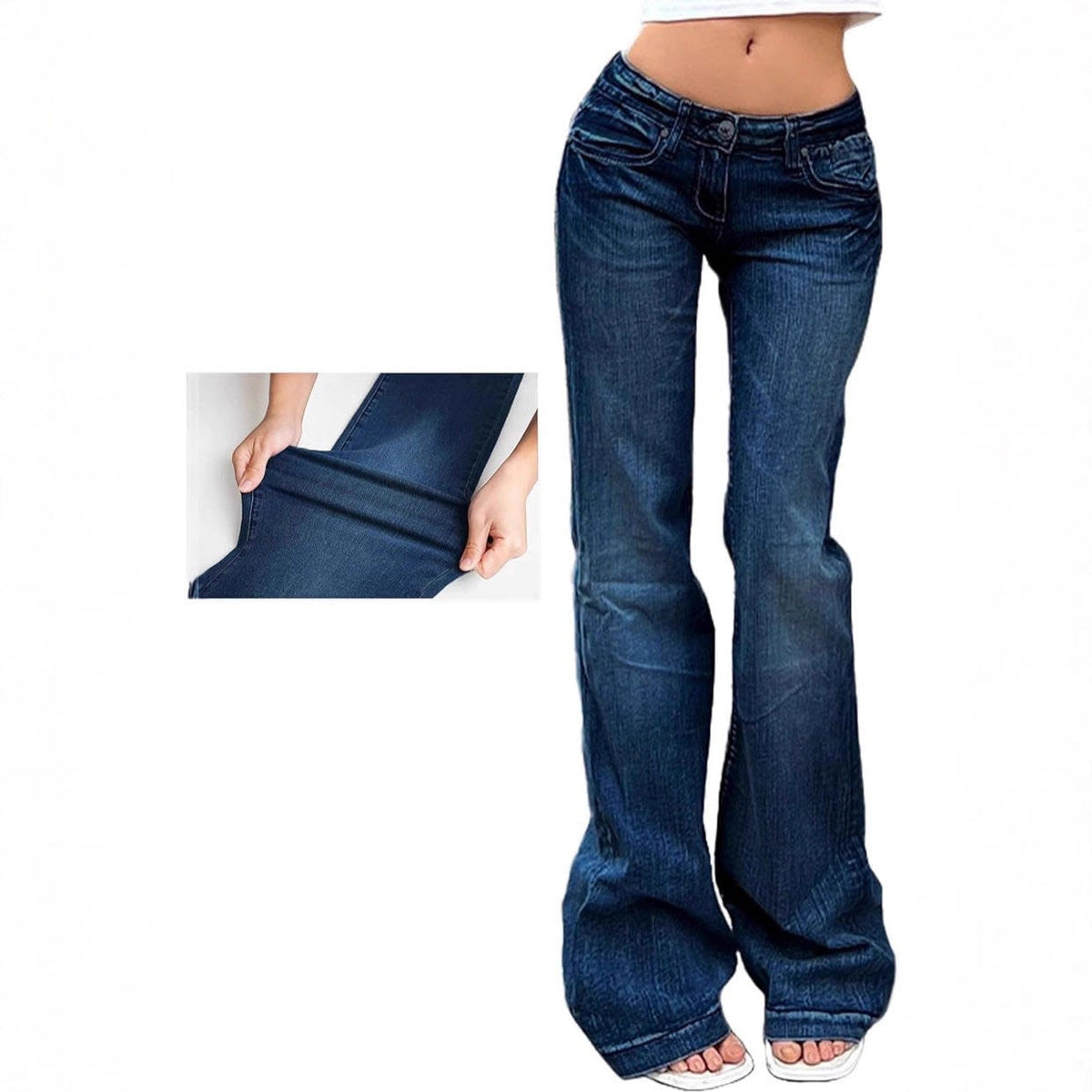 Women's Low Rise Flared Jeans | Rosalind_3