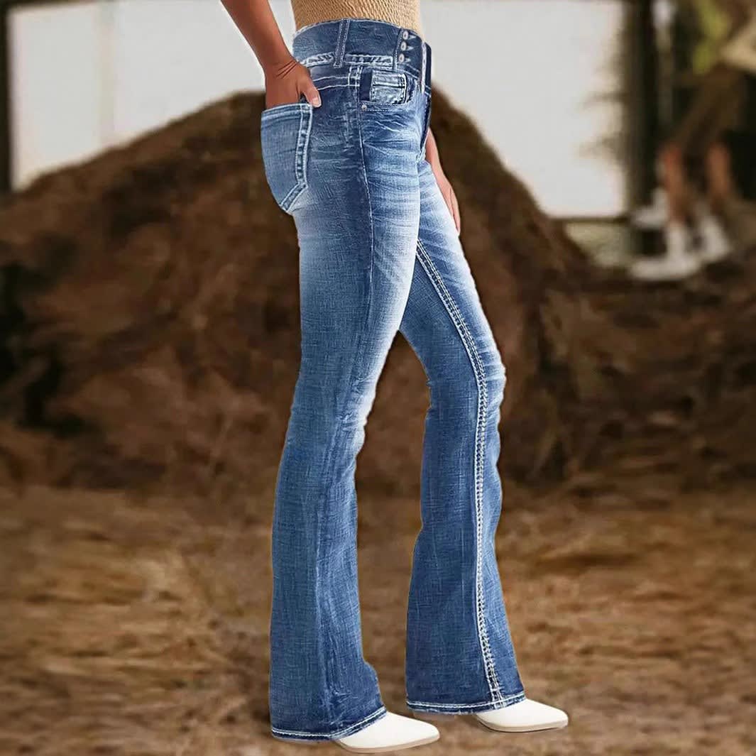 Women's Sculpting High Waist Flared Jeans | Natasha_3