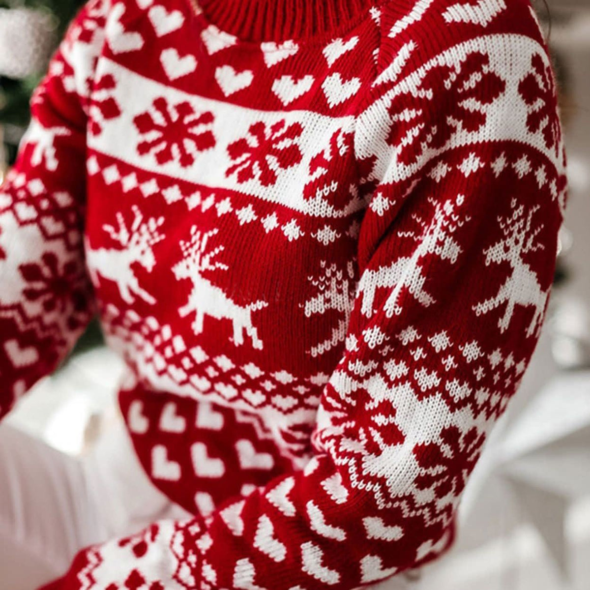 Women's Heart Fair Isle Christmas Jumper | Maddie_3