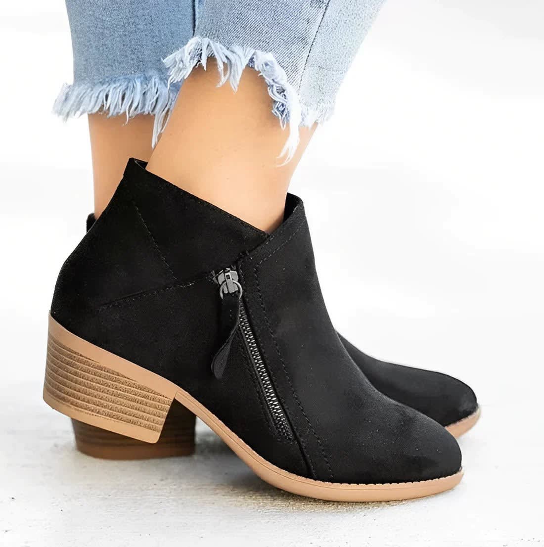 Women's Block Heel Ankle Boots | Davina_3