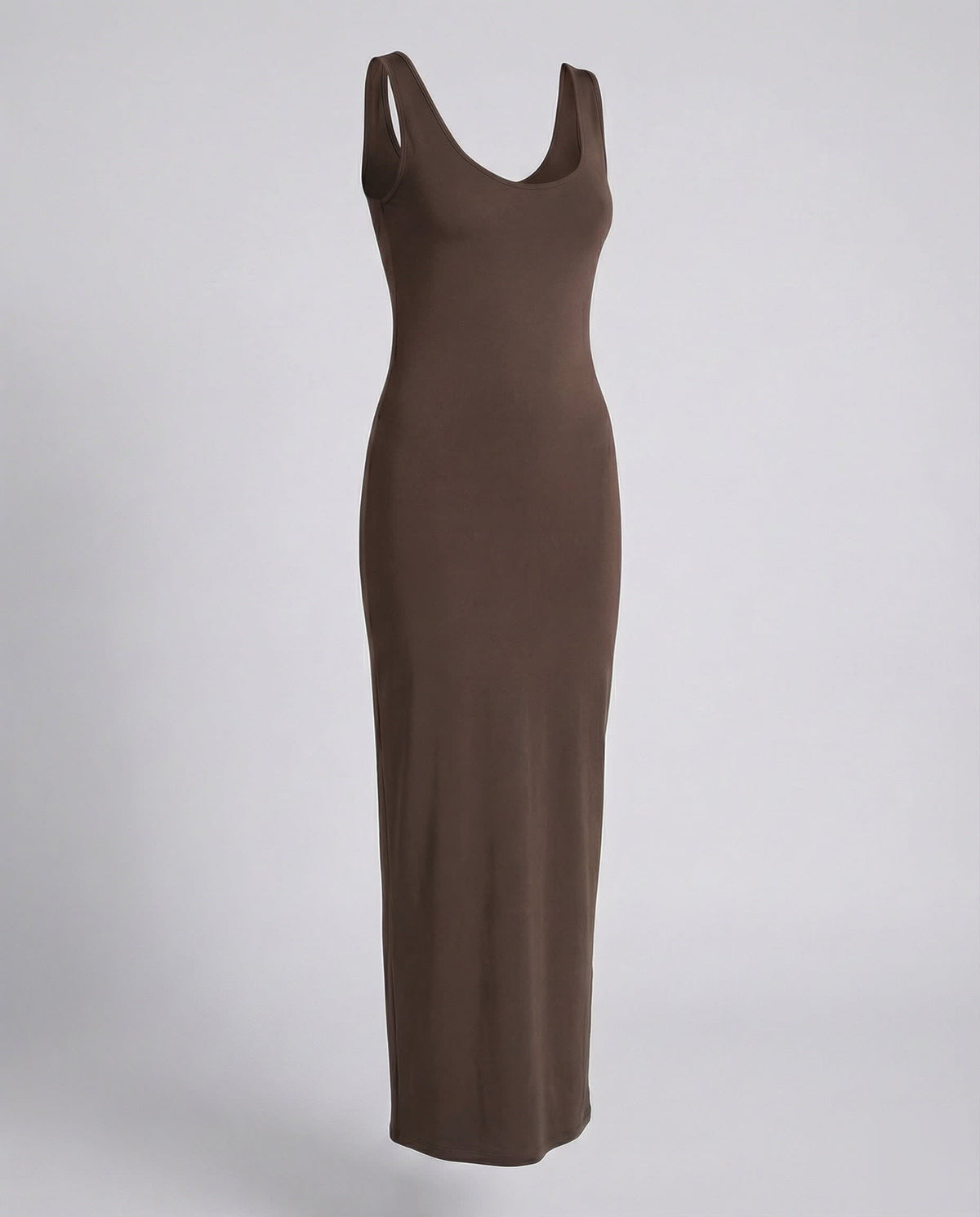 Women's Scoop Neck Bodycon Maxi Dress | Adelaide_17