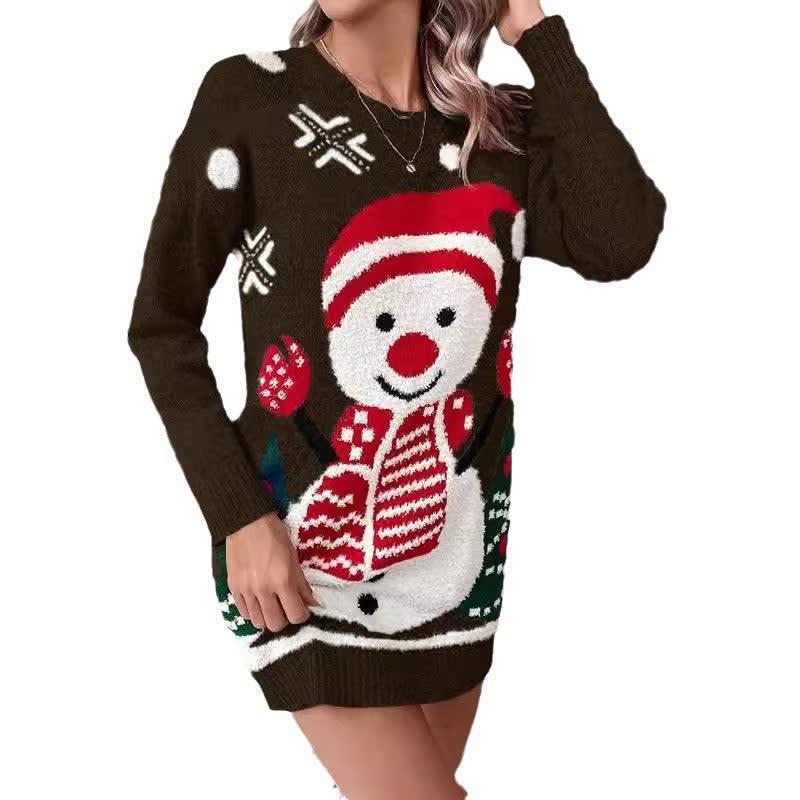 Women's Snowman Longline Christmas Jumper | Cleo_5