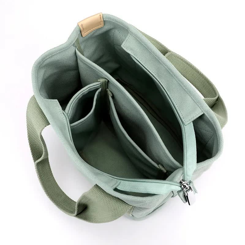 Women's Canvas Multi-Compartment Tote Bag | Pearl_6