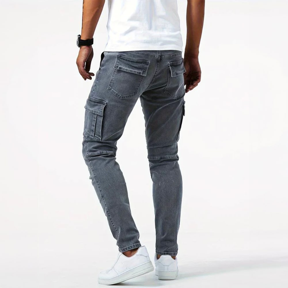 Men's Stretch Denim Cargo Jeans | Elliot_3