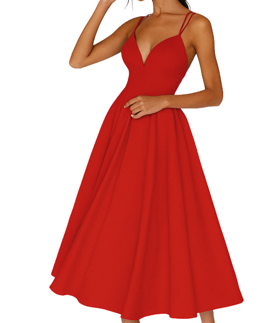 Women's Wedding Guest Midi Dress with Criss-Cross Back | Ava Monroe_3