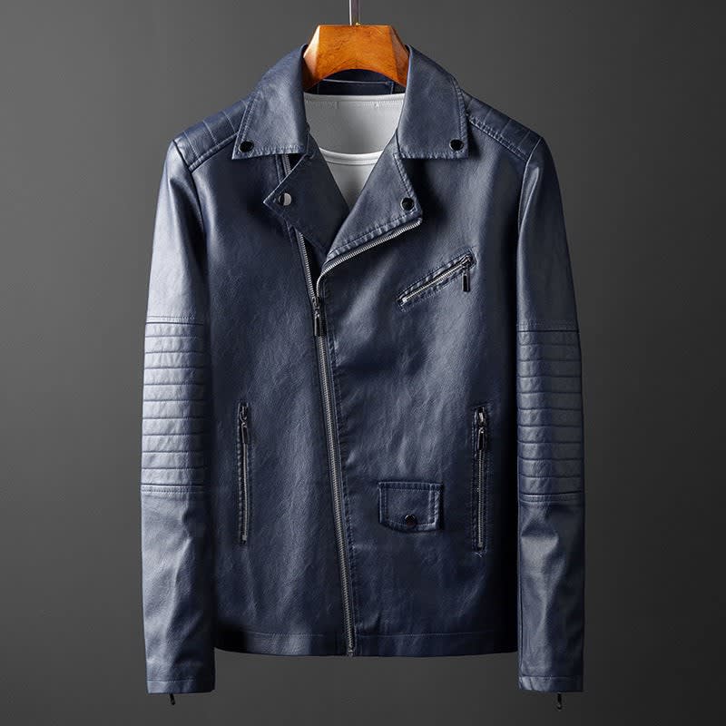 Men's Faux Leather Biker Jacket | Callan_2