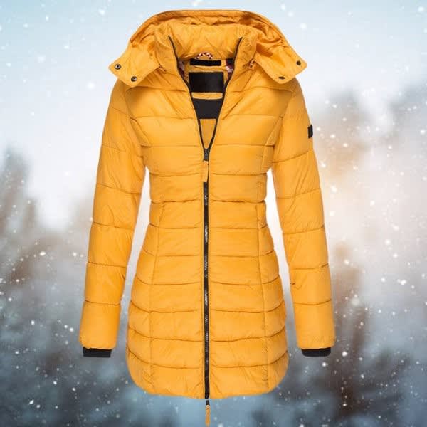 Women's Long Quilted Hooded Puffer Coat | Irene_2