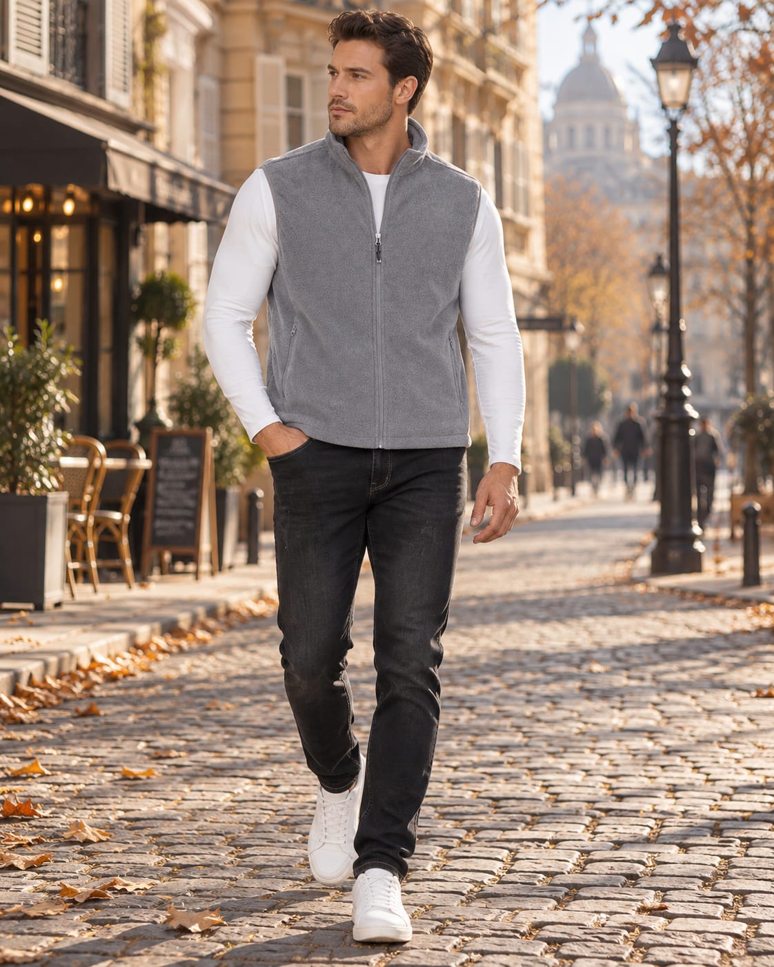Men's Full Zip Fleece Gilet | Hugh_5