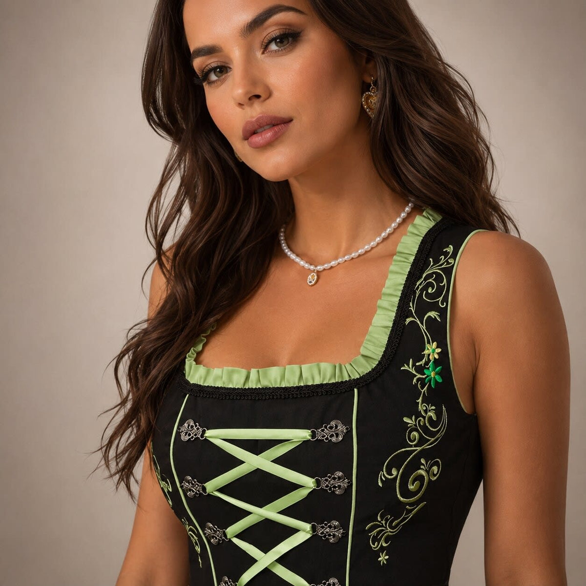 Women's Lace-Up Oktoberfest Dirndl Dress | Grizel_6