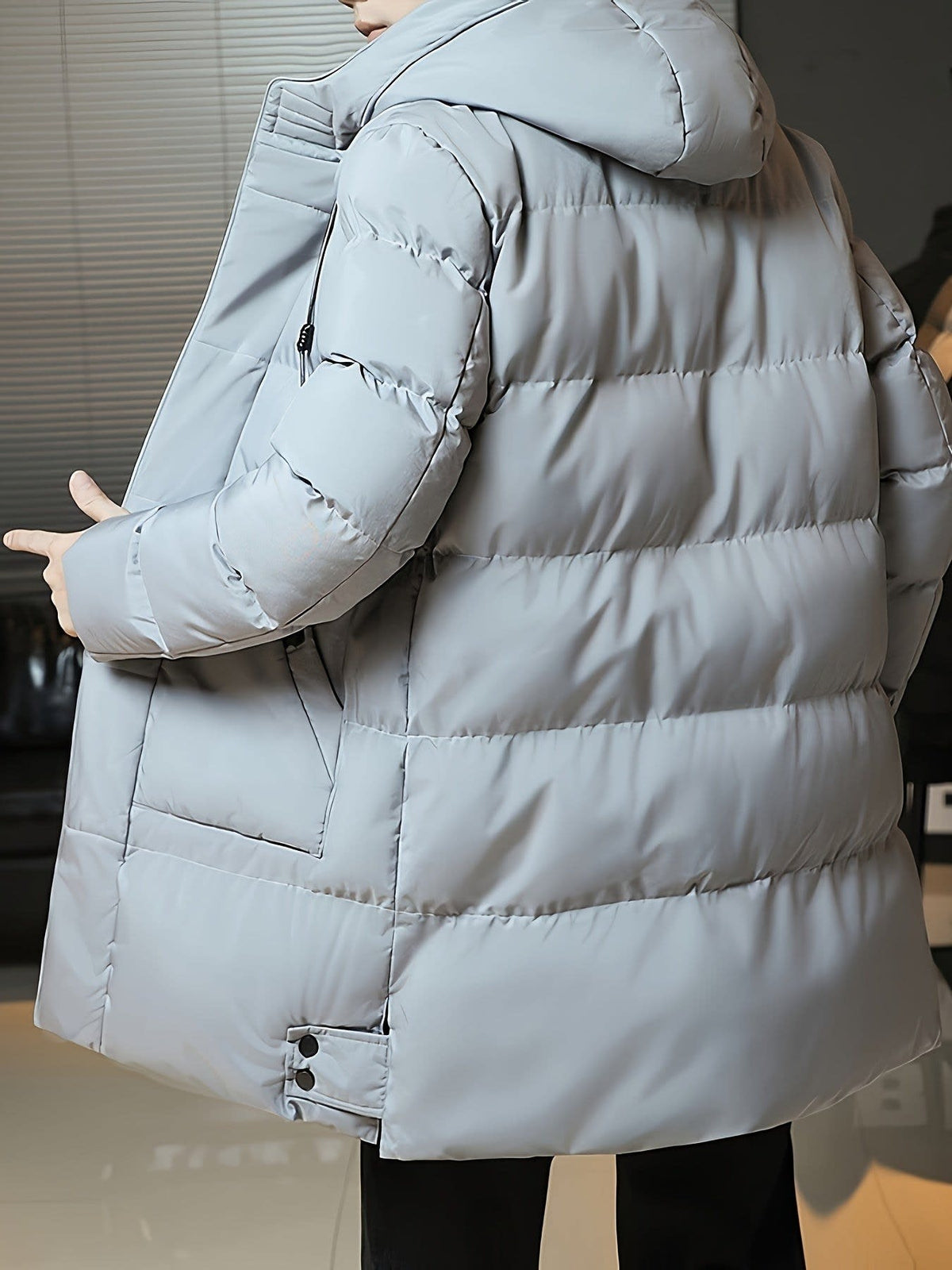 Men's Hooded Longline Puffer Coat | Brandon_19