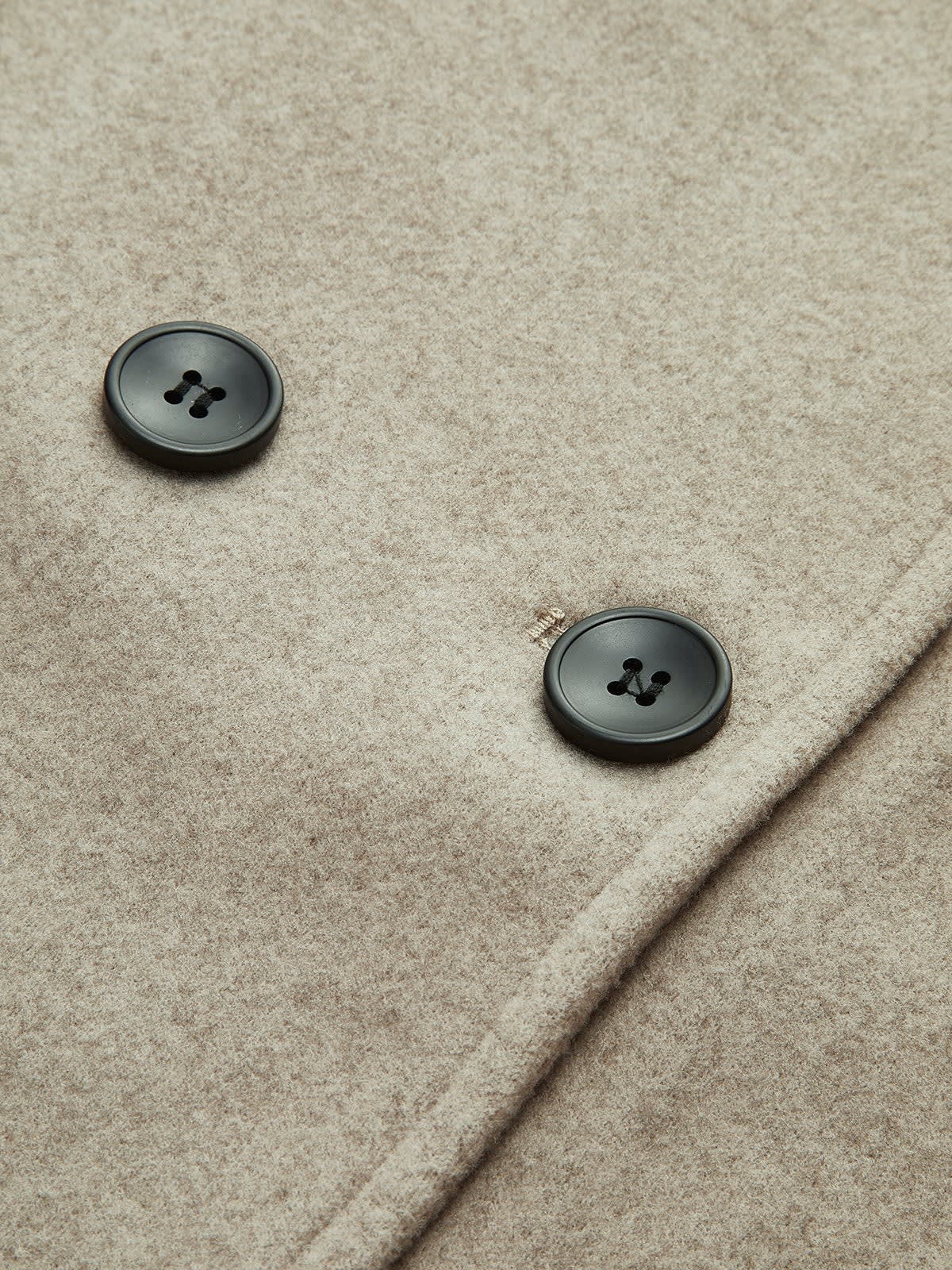 Women's Collarless Cropped Pea Coat | Helen_7