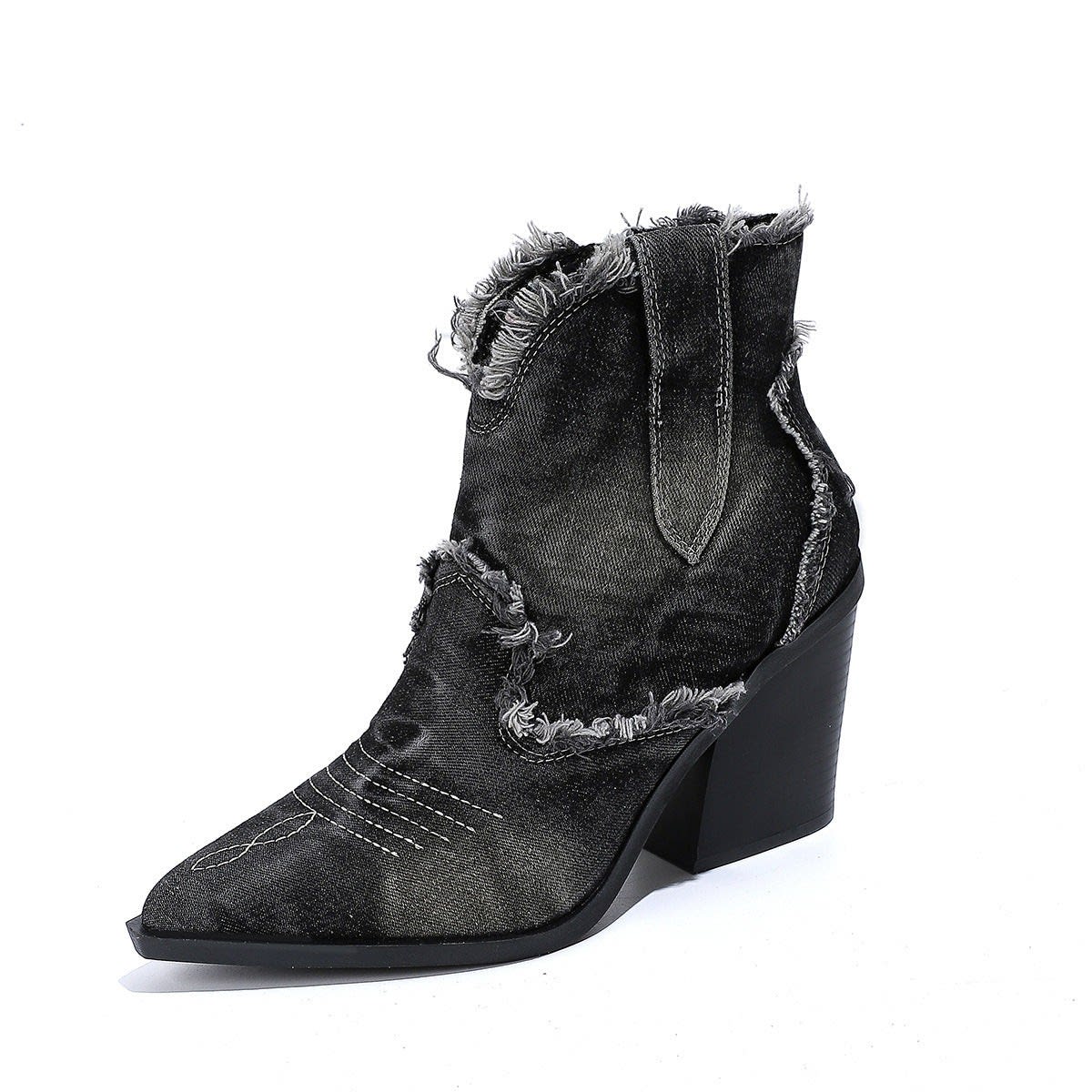 Women's Denim Western Cowboy Boots | Karina_4