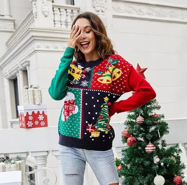 Women's Snowflake Fair Isle Christmas Jumper | Eva_8