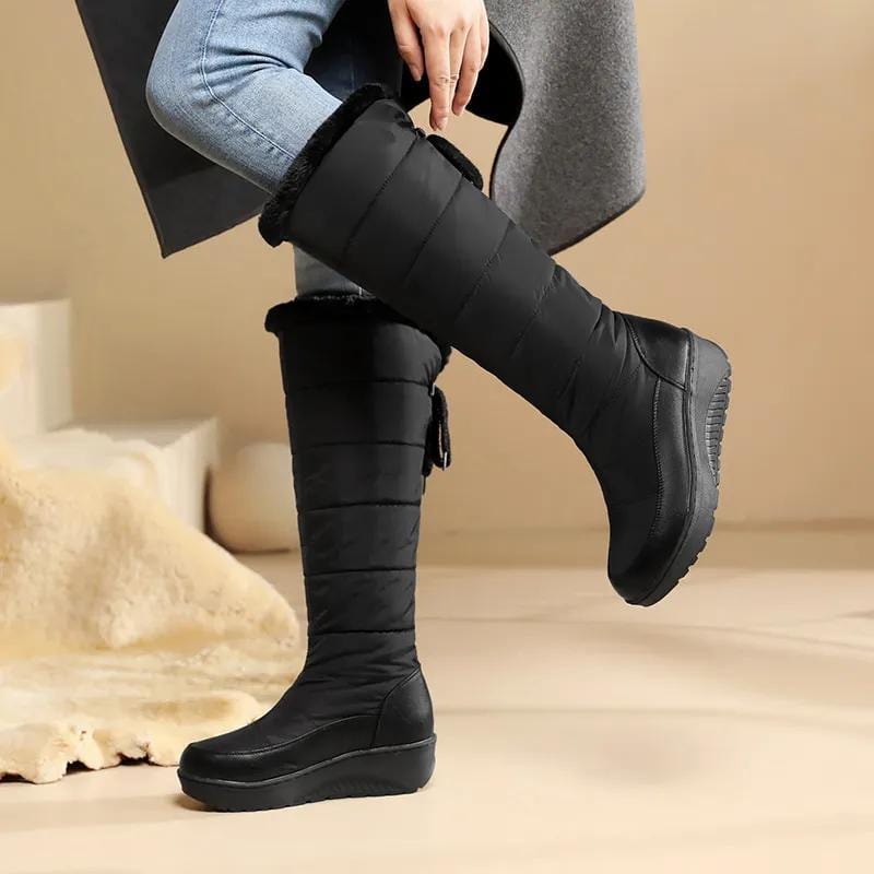 Women's Fur Lined Knee High Snow Boots | Bettina_9