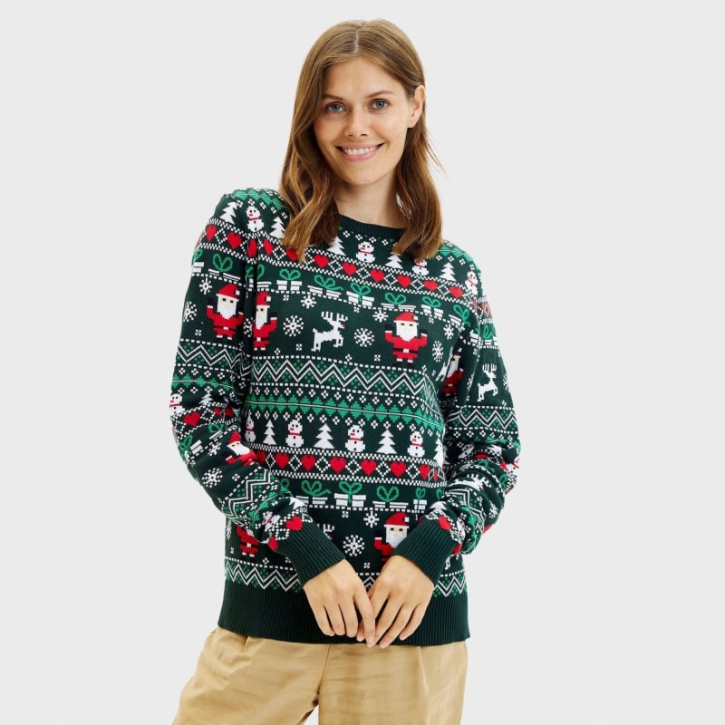 Women's Fair Isle Cotton Christmas Jumper | Willa_1