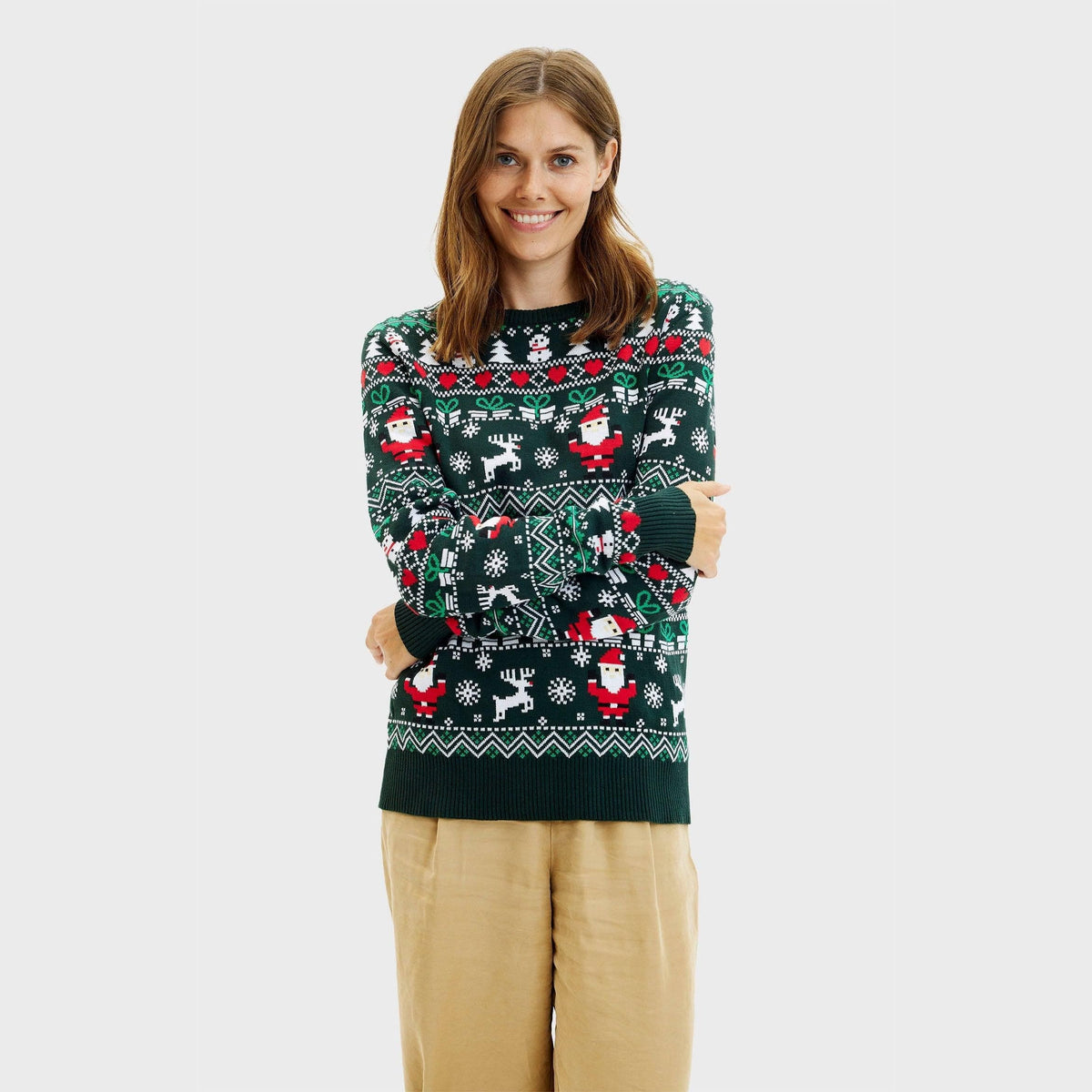 Women's Fair Isle Cotton Christmas Jumper | Willa_3